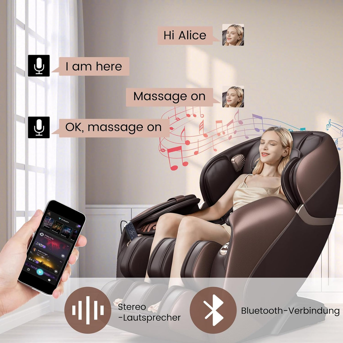 Relaxe Zero-Gravity Shiatsu Massage Chair With Heating (SL-Track) (DE)