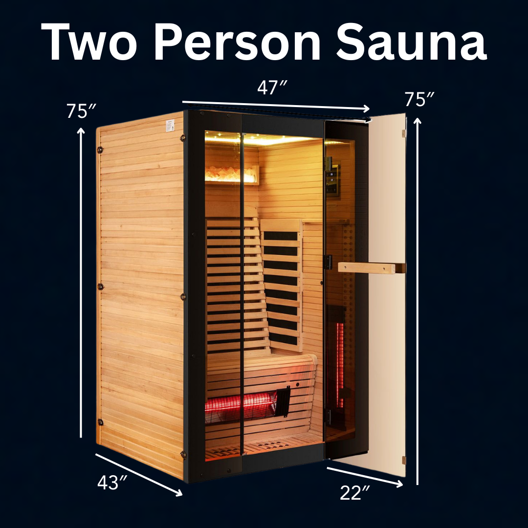 Relaxe Caldera™ Full Spectrum Infrared Sauna With Red Light Therapy Panel (AU)