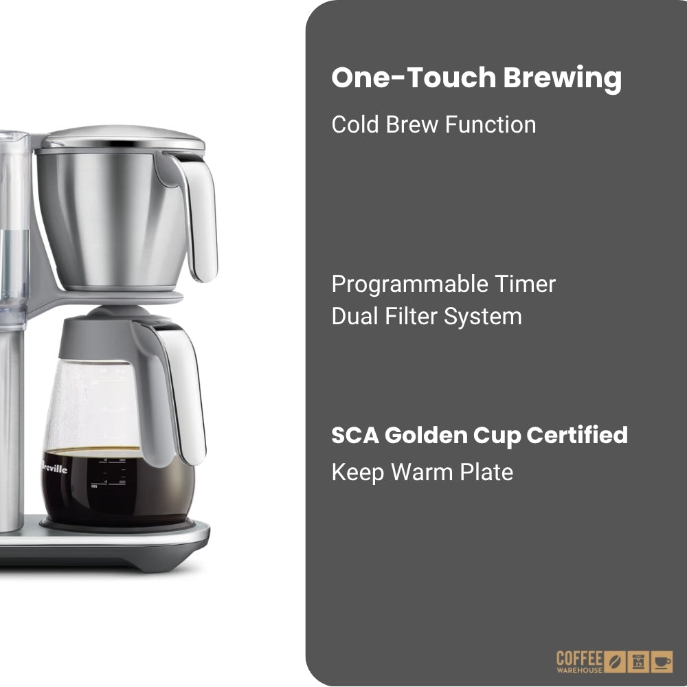 Breville Luxe Brewer Glass - Brushed Stainless Steel