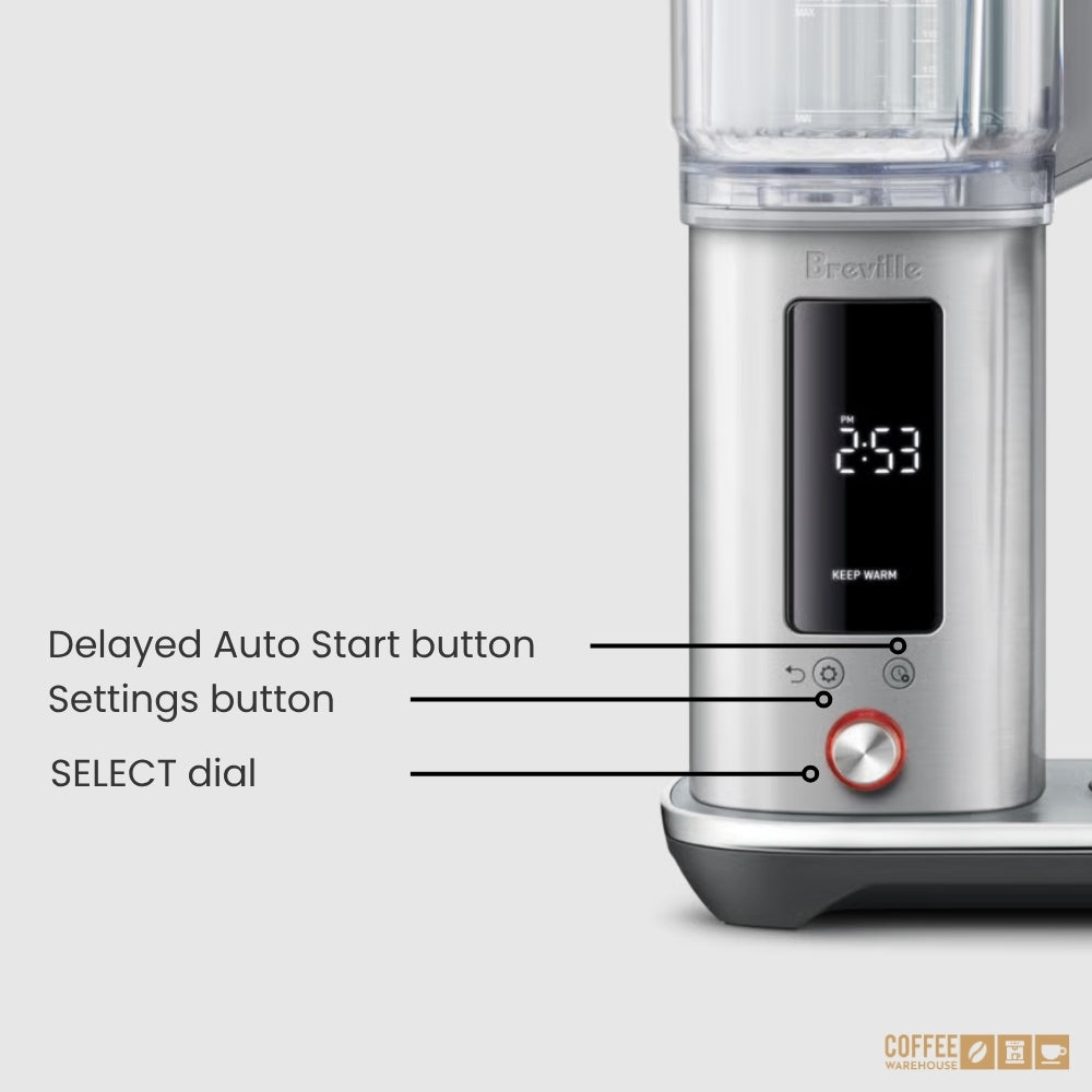 Breville Luxe Brewer Glass - Brushed Stainless Steel