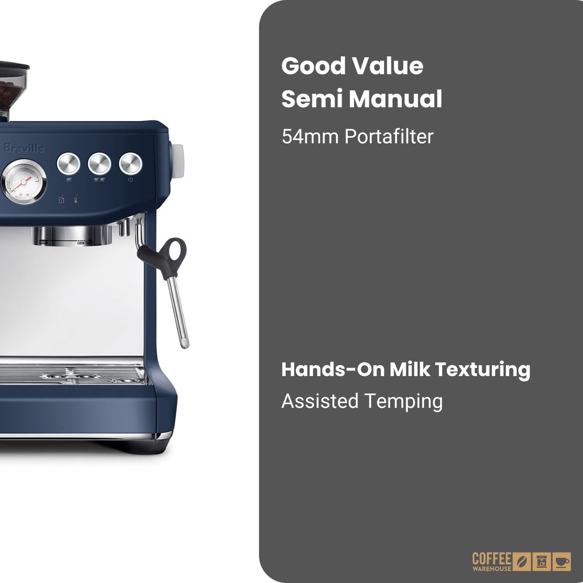Breville Barista Express Impress - Damson Blue