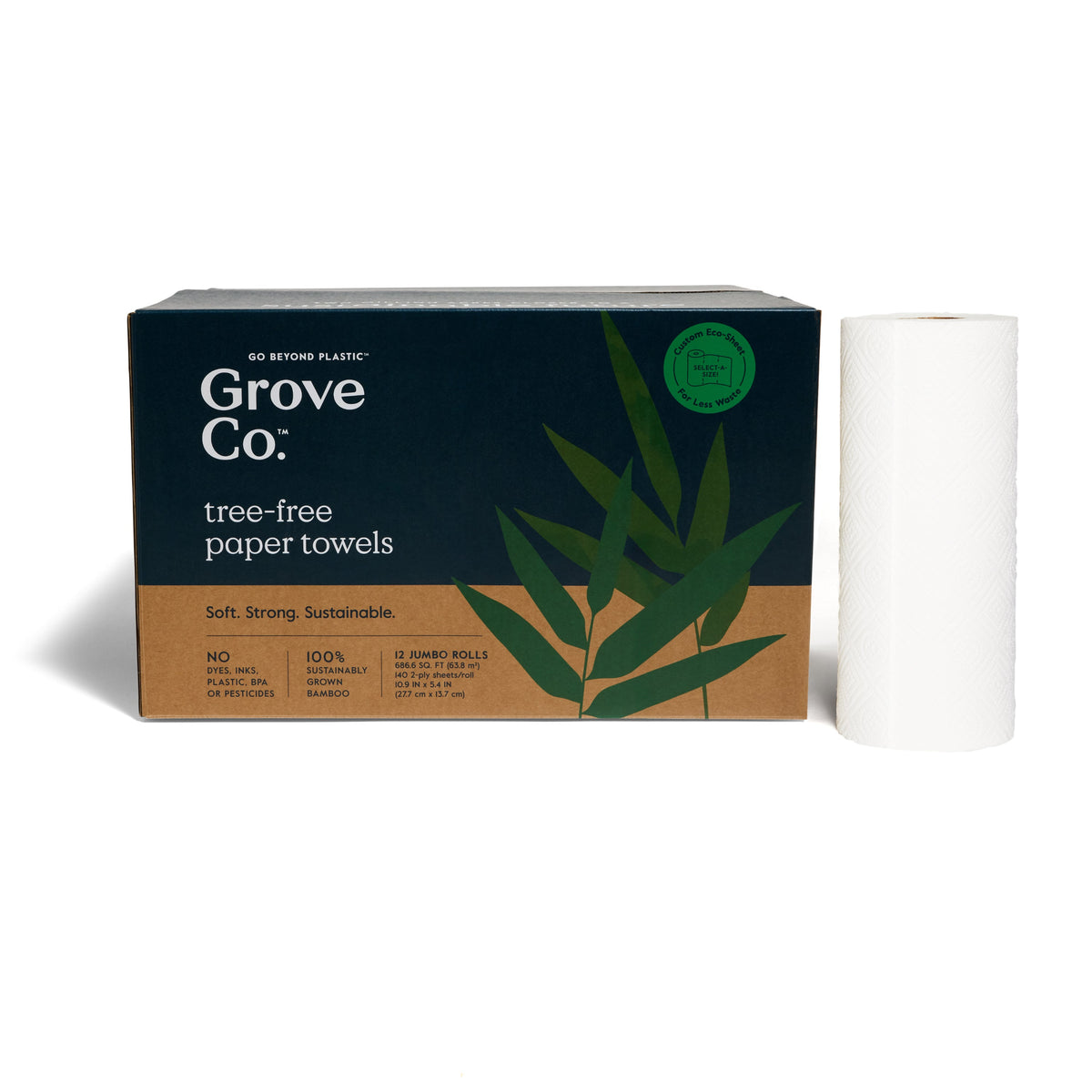 2-Ply Bamboo Paper Towels (140 sheets per roll)