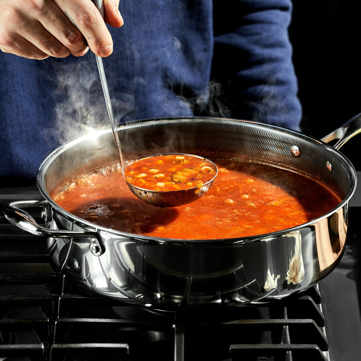Hybrid Deep Sauté Pan with Lid, 5.5-Qt