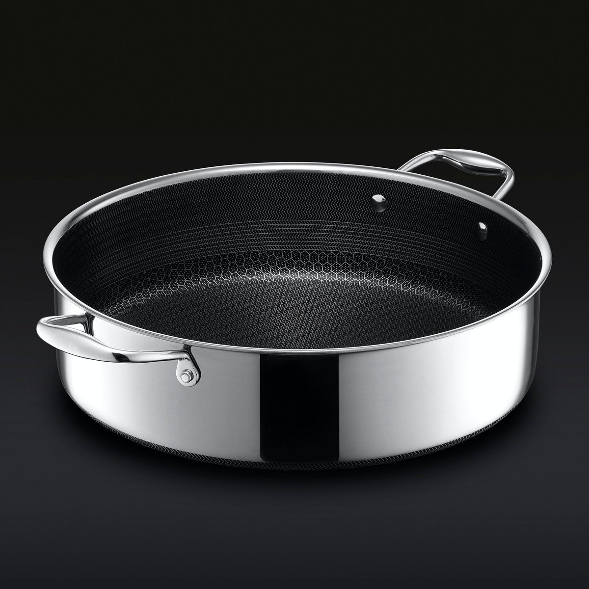 Hybrid Deep Sauté Pan/Chicken Fryer with Lid, 7-Qt