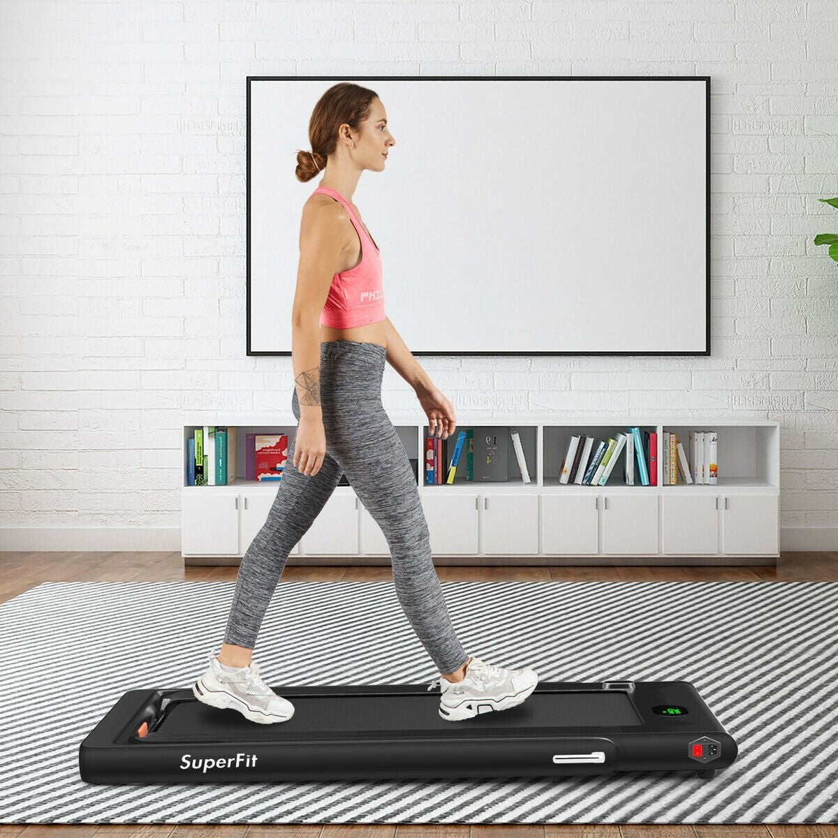 2-in-1 Folding Treadmill with Bluetooth Speaker