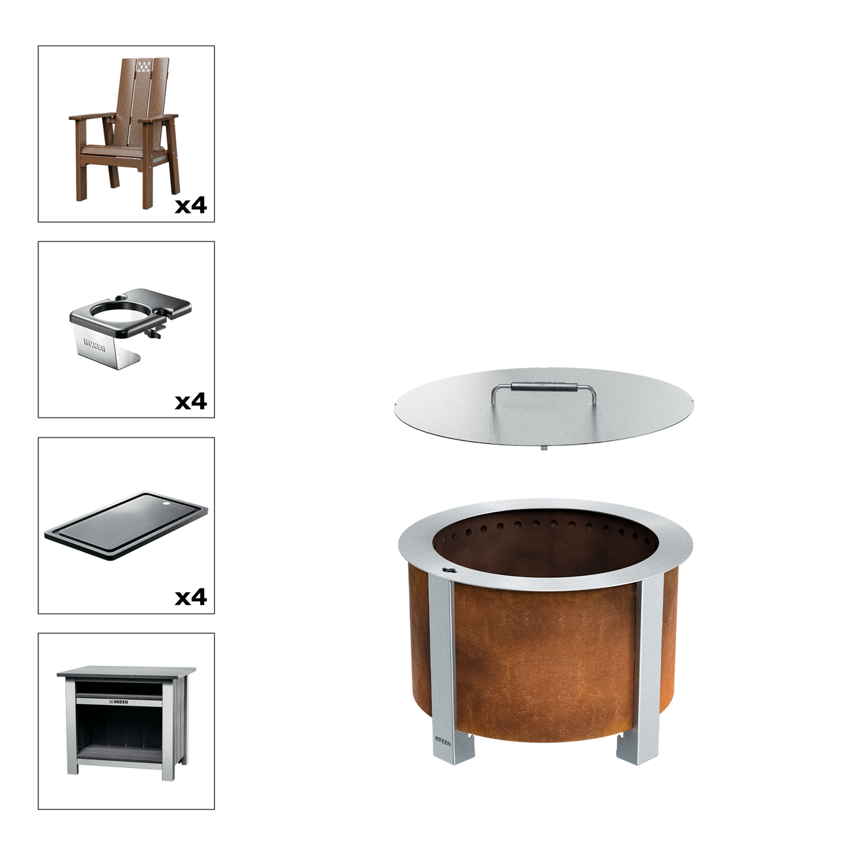 X Series Total Patio Fire Pit Bundle