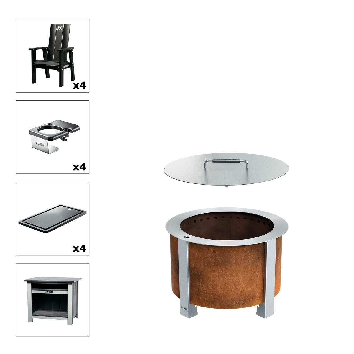 X Series Total Patio Fire Pit Bundle
