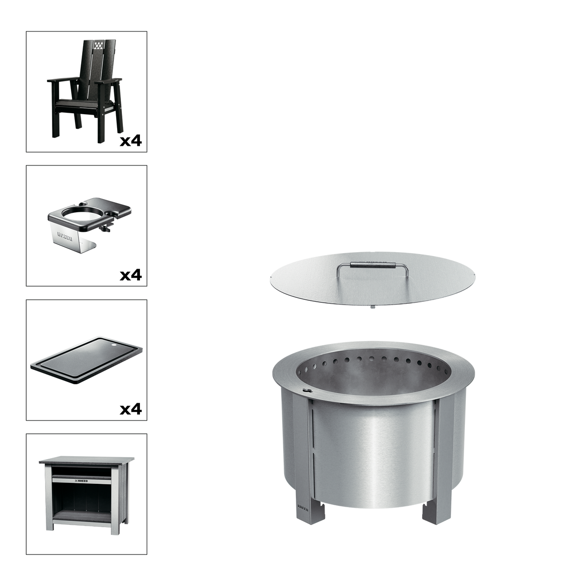 X Series Total Patio Fire Pit Bundle