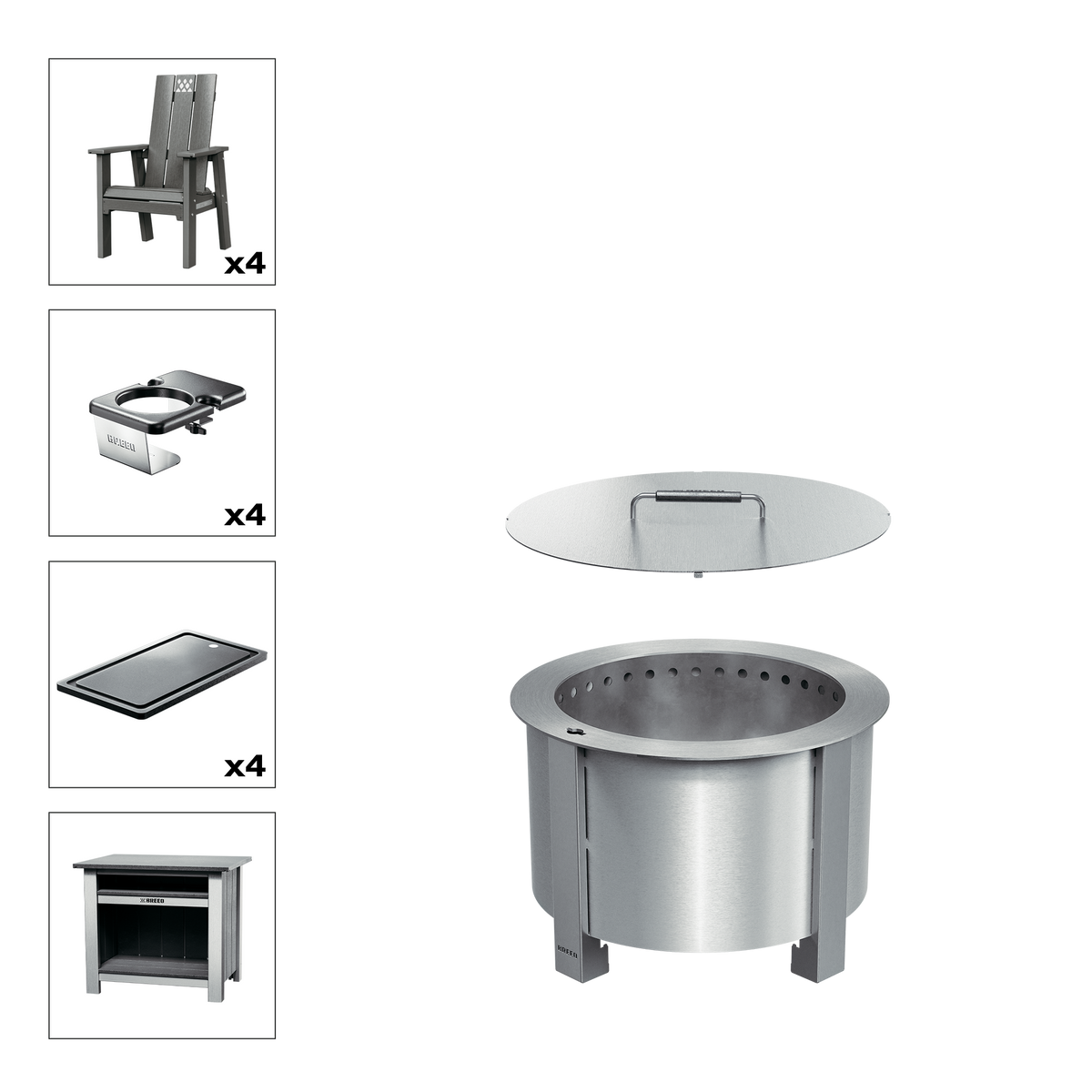 X Series Total Patio Fire Pit Bundle