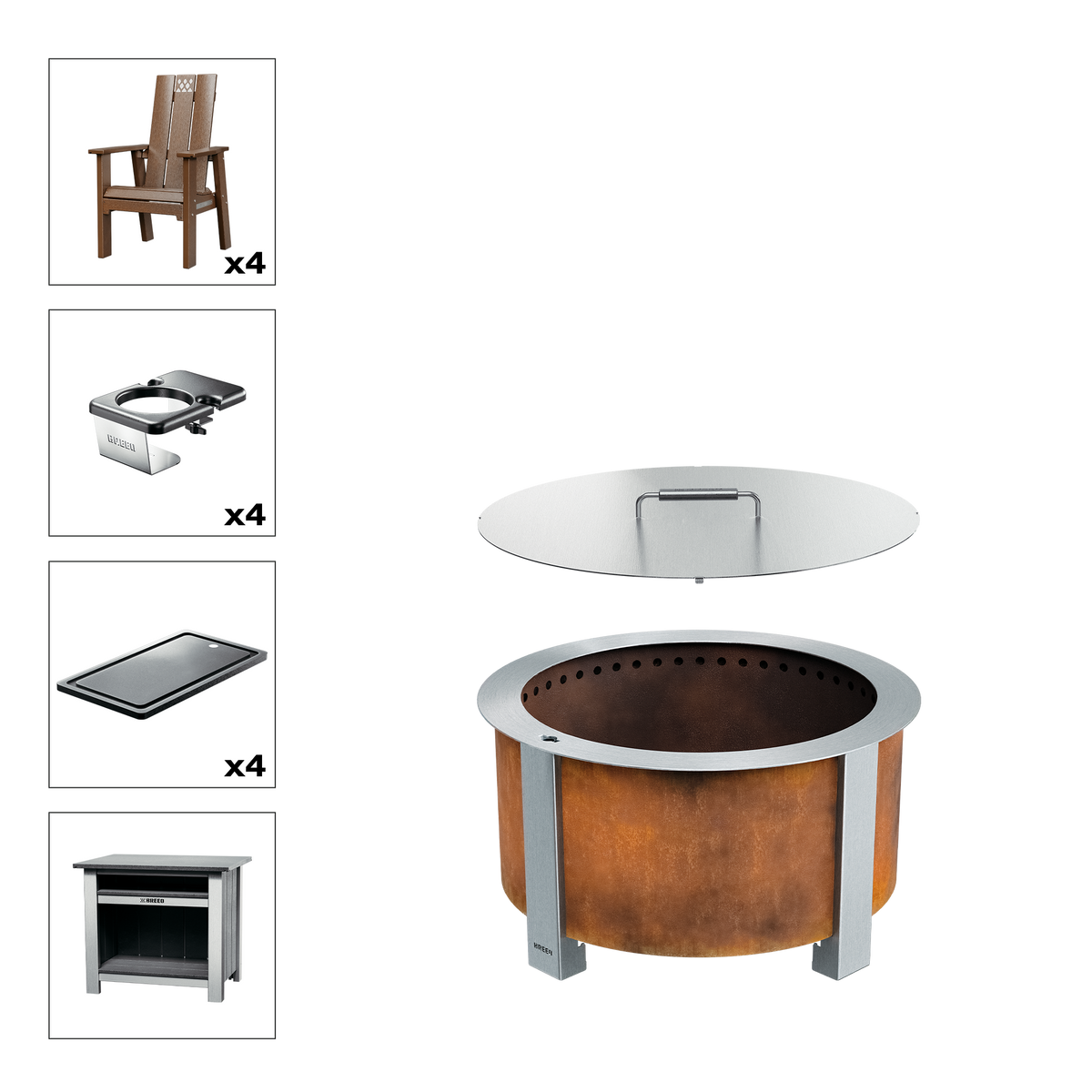 X Series Total Patio Fire Pit Bundle