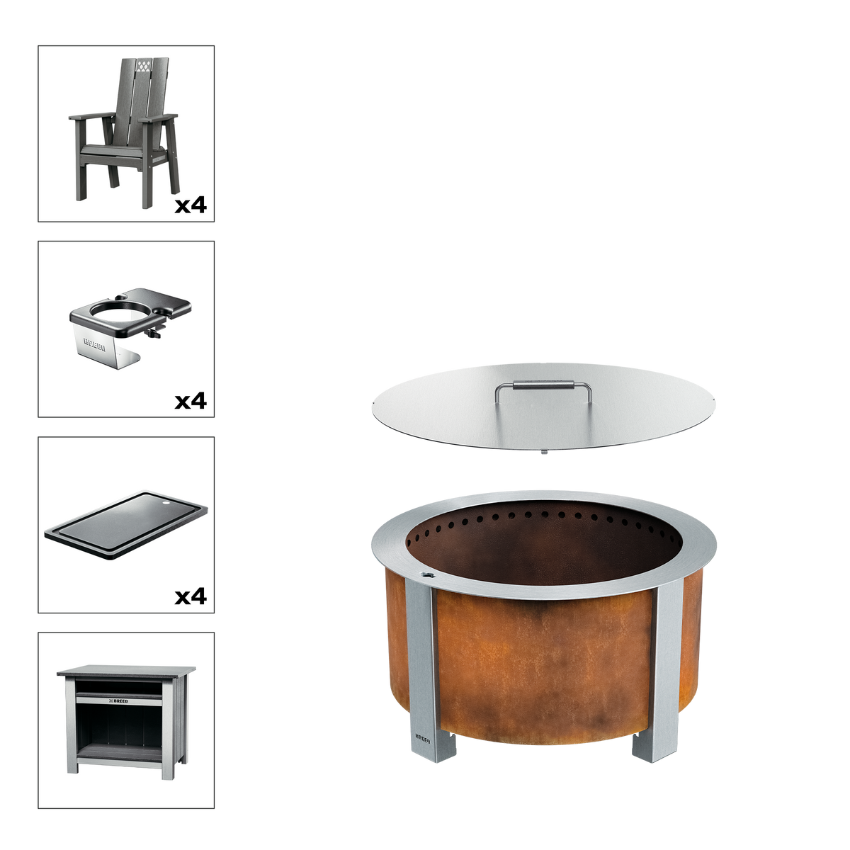 X Series Total Patio Fire Pit Bundle