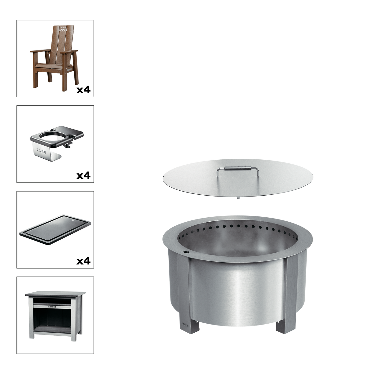 X Series Total Patio Fire Pit Bundle