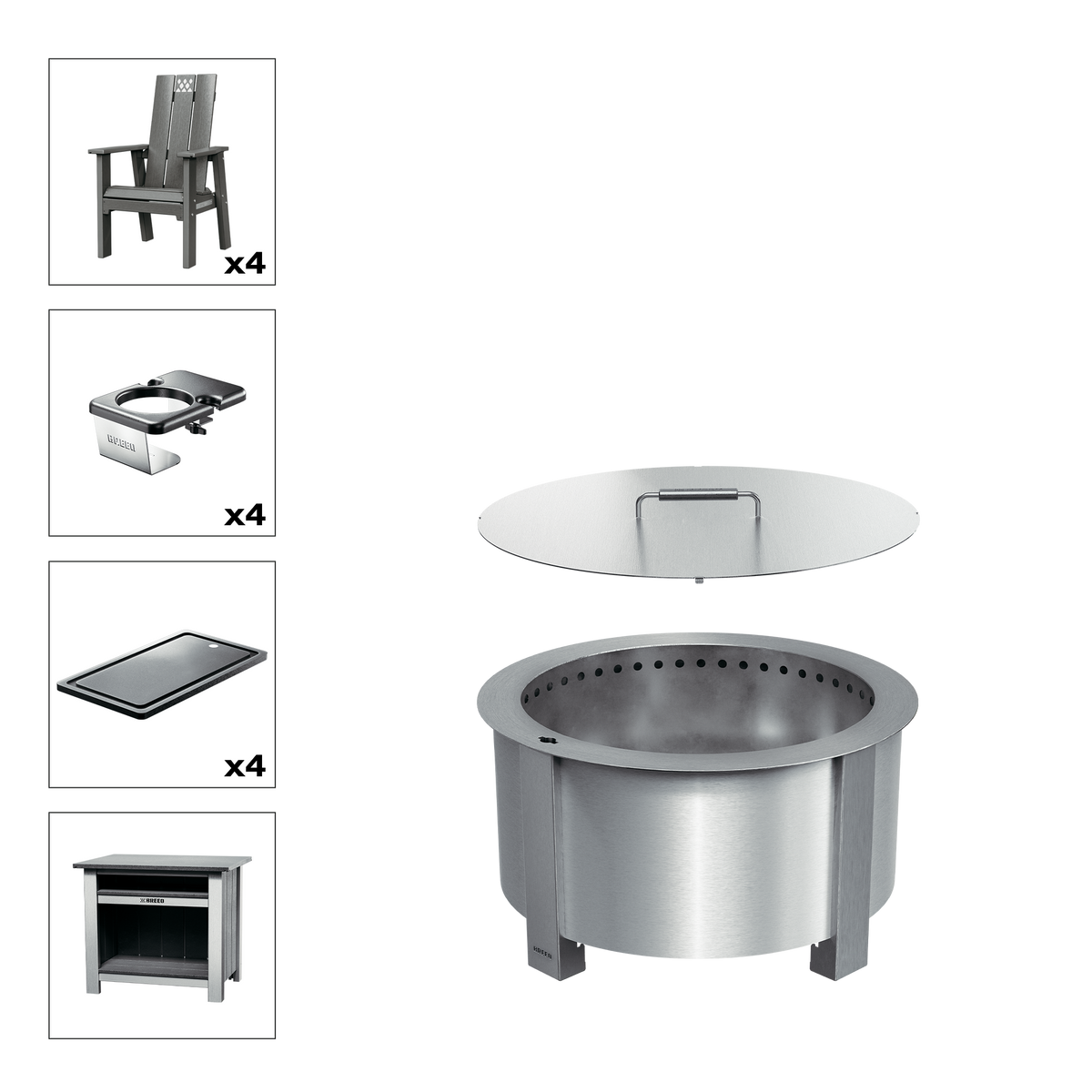 X Series Total Patio Fire Pit Bundle
