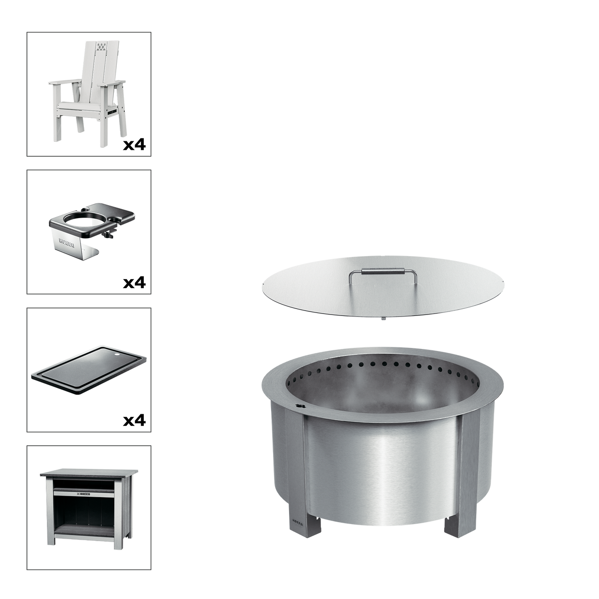 X Series Total Patio Fire Pit Bundle