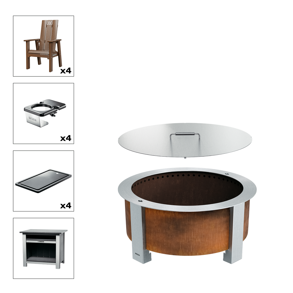 X Series Total Patio Fire Pit Bundle