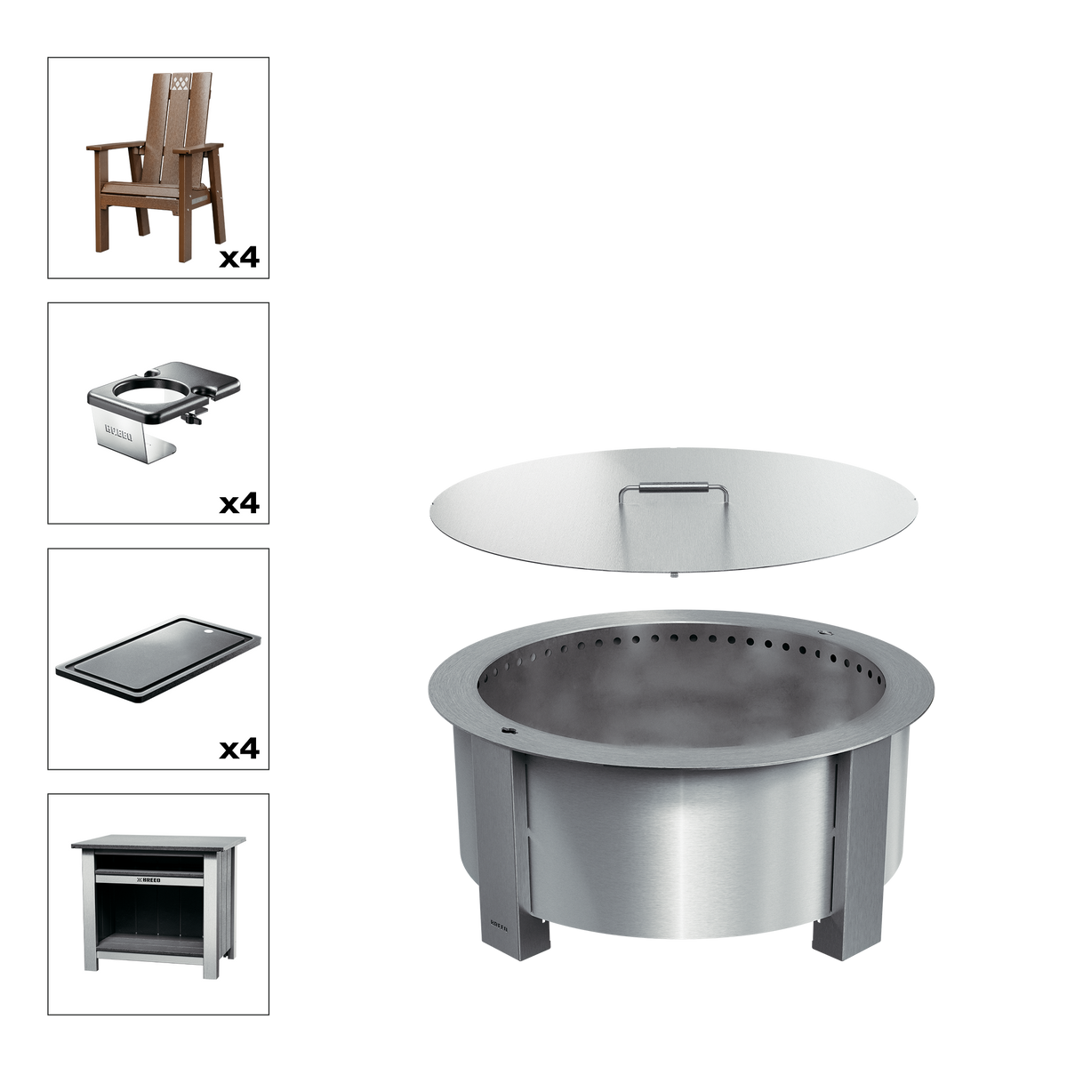 X Series Total Patio Fire Pit Bundle