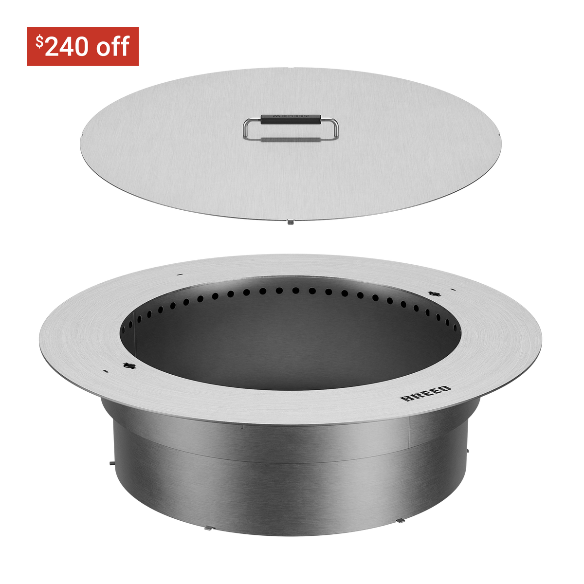 Zentro Stainless Steel Smokeless Fire Pit Insert