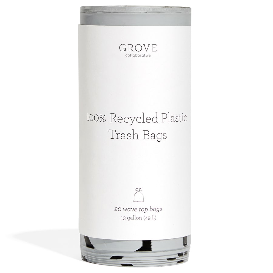 100% Recycled Plastic Trash Bags, 13-Gallon – Fragrance-Free, Ultra-Strong