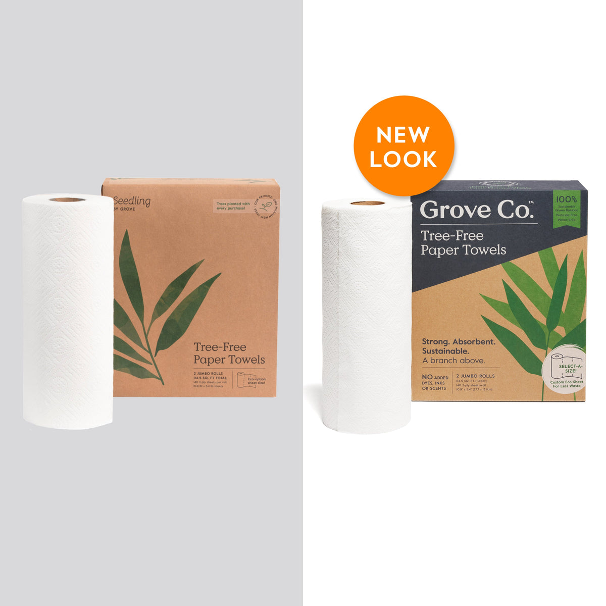 2-Ply Bamboo Paper Towels (140 sheets per roll)